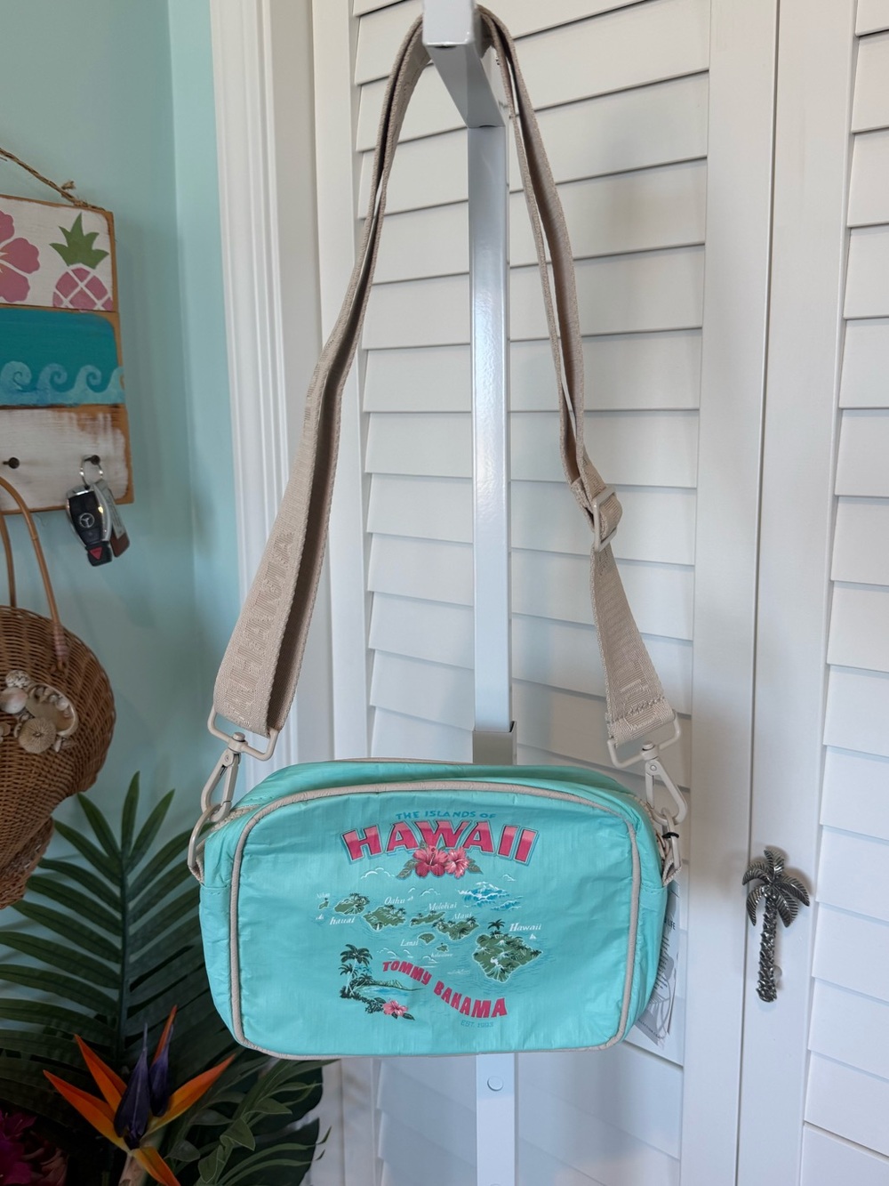 Aloha X Tommy Bahama Limited Edition Hawaii Aqua Crossbody Bag